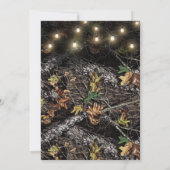 String Lights + Jacht Camo bruiloft uitnodigingen (Achterkant)