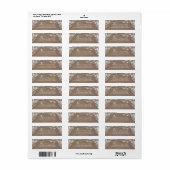 String Lights Kant en Burlap Rustiek Elegant Etiket (Full Sheet)