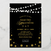 String Lights | Klantwaardering Partij Logo Folie Uitnodiging (Voorkant)