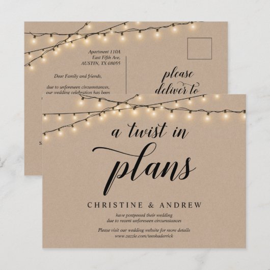 String Lights, Kraft, een draai in Plannen, uitges Briefkaart (Voorkant / Achterkant)