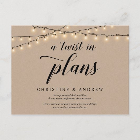 String Lights, Kraft, een draai in Plannen, uitges Briefkaart (Voorkant)