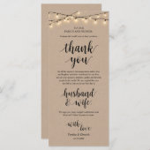 String Lights Kraft, Plaats instelling Dank u kaar Programmakaart (Voorkant / Achterkant)