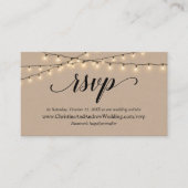 String Lights Kraft, RSVP-antwoordkaart Informatiekaartje (Voorkant)
