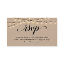 String Lights Kraft, RSVP-antwoordkaart