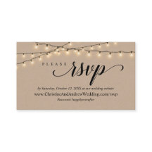 String Lights Kraft, RSVP-antwoordkaart