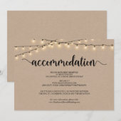 String Lights Kraft, verblijfskaart Kaart (Voorkant / Achterkant)