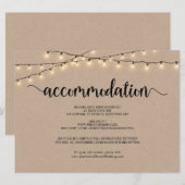 String Lights Kraft, verblijfskaart Kaart (Voorkant / Achterkant)