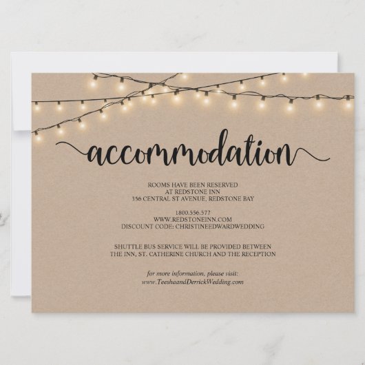 String Lights Kraft, verblijfskaart Kaart (Voorkant)