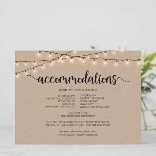 String Lights Kraft, verblijfskaart Kaart (Staand voorkant)