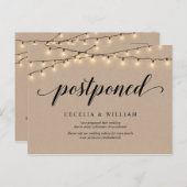 String Lights, Kraft, Weddenschap uitgesteld Briefkaart (Voorkant / Achterkant)