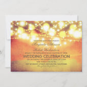 String Lights Lantaarns Gloeiende bruiloft Uitnodi Kaart (Voorkant)