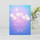 String Lights & Lanterns Shine Engagement Party Kaart (Staand voorkant)