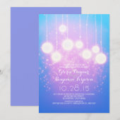 String Lights & Lanterns Shine Engagement Party Kaart (Voorkant / Achterkant)