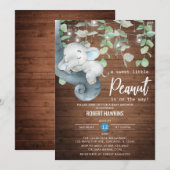 String Lights Little Peanut Elephant Baby shower Kaart (Voorkant / Achterkant)