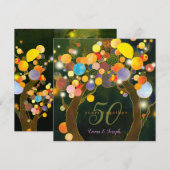 String Lights Love Trees 50e trouwdag Kaart (Voorkant / Achterkant)