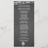 String Lights Mason Jar Chalkboard Wedding Program Programmakaart (Achterkant)