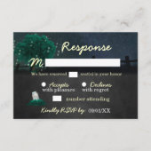 String Lights Mason Jar Firefly Wedding RSVP-kaart RSVP Kaartje (Voorkant)