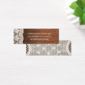 String Lights Mason Jar Lace Wood Weddenschap Mini Visitekaartjes (Bureau)