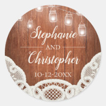  String Lights Mason Jar Lace Wood Weddenschap
