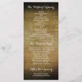 String Lights Mason Jar rustieke bruiloft programm Programmakaart (Achterkant)