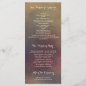 String Lights Mason Jar Rustieke Trouwprogramma's Programmakaart (Achterkant)