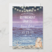 String Lights Mason Jar Starfish Beach Retirement Kaart (Voorkant)