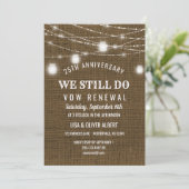 String Lights Mason Jar Vow Renewal Jubileum Kaart (Staand voorkant)