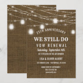 String Lights Mason Jar Vow Renewal Jubileum Kaart (Voorkant / Achterkant)