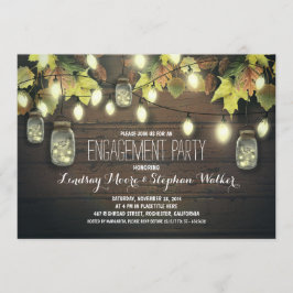 String Lights Mason Jars herfst Verlovingsfeest Kaart