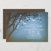 String Lights Mason Jars repetitie diner Kaart (Voorkant / Achterkant)