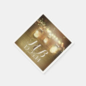 String Lights Mason Jars Rustieke Schuur Bruiloft Servet (Hoek)