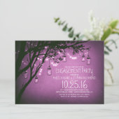 String Lights Mason Jars verlovingsfeest Kaart (Staand voorkant)