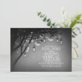 String Lights Mason Jars  vrijgezellenfeest Kaart (Staand voorkant)