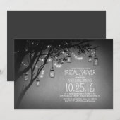 String Lights Mason Jars  vrijgezellenfeest Kaart (Voorkant / Achterkant)