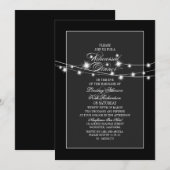 String Lights Modern Black repetitie diner Kaart (Voorkant / Achterkant)