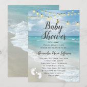 String Lights Mooi Strand Jongen Meisje Baby showe Kaart (Voorkant / Achterkant)