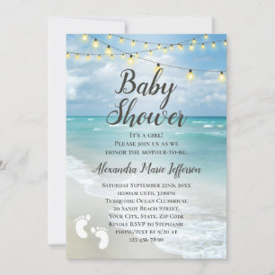 String Lights Mooi Strand Jongen Meisje Baby showe Kaart
