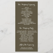 String Lights Moss Tree takken Trouwprogramma's Programmakaart (Achterkant)