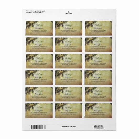 String Lights Mossy Tree takken Etiket (Full Sheet)