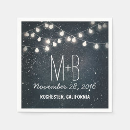 String Lights Nacht Sterren Bruiloft Servet