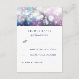 String Lights Navy Bruiloft RSVP Kaarten Kaartje