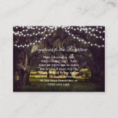 String Lights Oak Tree Weddenschapskaarten Informatiekaartje (Achterkant)