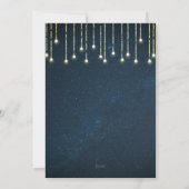 String Lights on Starry Sky Baby shower (unisex) Kaart (Achterkant)