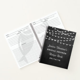 String Lights op krijtbord Vrijgezellenfeest Recep Notitieboek