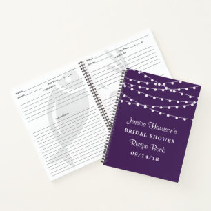 String Lights op Paars Vrijgezellenfeest Recipe Notitieboek