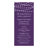 String Lights op Paarse bruiloft programma (Voorkant)