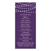 String Lights op Paarse bruiloft programma (Achterkant)