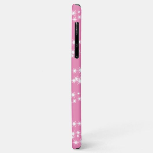 String Lights op roze iPhone Case (Achterkant/links)