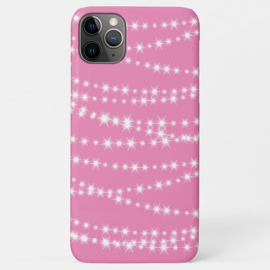 String Lights op roze iPhone Case (Achterkant)