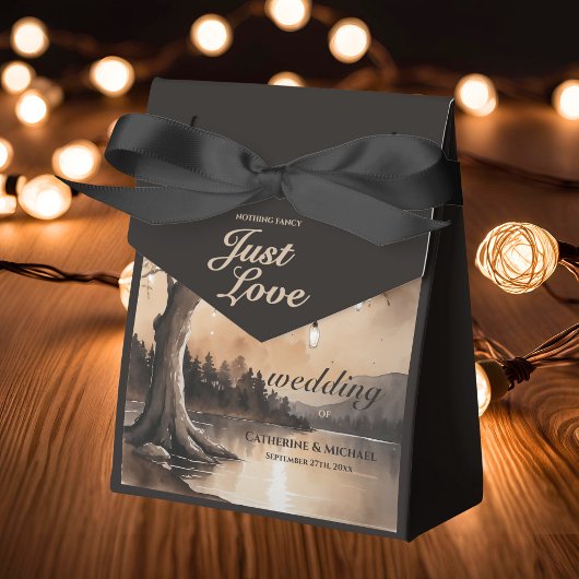 String Lights op Tree Romantic Country Wedding Bedankdoosjes